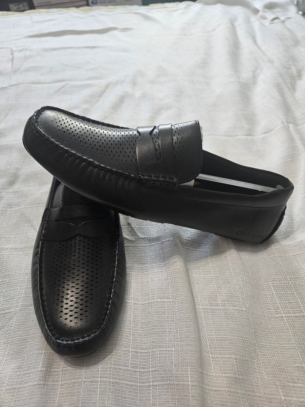Cole Haan Grand Laser Penny Driver Black Size 12 Medium